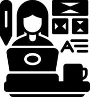 Designer Glyph Icon vector