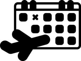Flight Cancelled Glyph Icon vector
