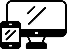 Responsive Design Glyph Icon vector