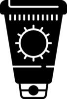 Sunscreen Glyph Icon vector