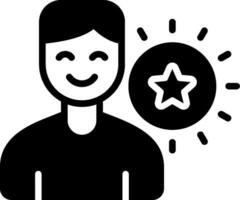 Best Employee Glyph Icon vector