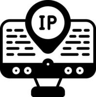Ip Address Glyph Icon vector