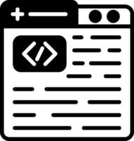Coding Glyph Icon vector
