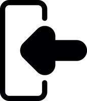 Left Arrow Glyph Icon vector