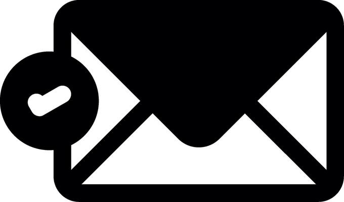 Message Approved Glyph Icon