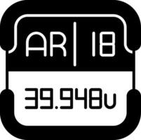 Argon Periodic Table Element vector
