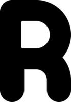 Capital R Icon vector