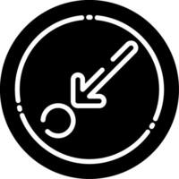 Diagonal Arrow Down-Left Glyph Icon vector