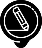 Edit Location Glyph Icon vector