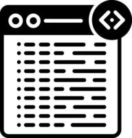Coding Glyph Icon vector