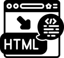 Html Glyph Icon vector