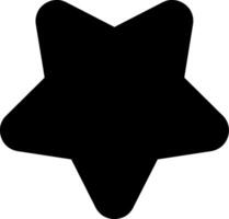 One-Star Rating Glyph Icon vector