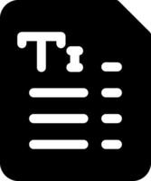 Text Glyph Icon vector