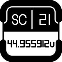 Scandium Periodic Table Element vector