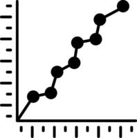 Velocity Chart Glyph Icon vector