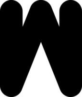Capital W Icon vector
