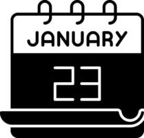 January 23 Icon vector