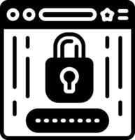 Password Glyph Icon vector