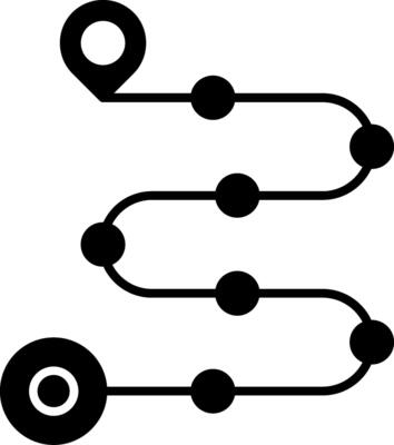 Agile Roadmap Glyph Icon