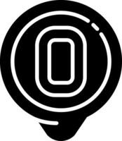 Zero Location Glyph Icon vector