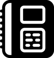 Notebook Glyph Icon vector
