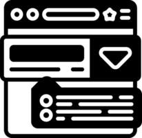 Drop Down Menu Glyph Icon vector