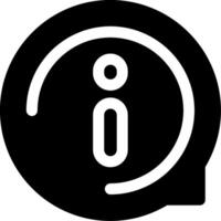 Comment Info Glyph Icon vector