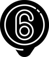 Six Location Glyph Icon vector