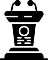 Lecture Podium Glyph Icon vector