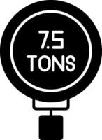Weight Limit Glyph Icon vector