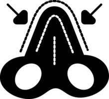 Nose Augmentation Glyph Icon vector