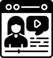Vlogger Glyph Icon vector