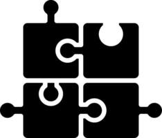 Puzzles Glyph Icon vector