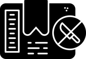 Do Not Use Sharp Objects Glyph Icon vector