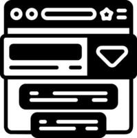 Drop Down Menu Glyph Icon vector