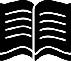 Open Book Glyph Icon vector