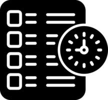 Time Management Glyph Icon vector