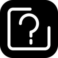 Question Square Glyph Icon vector