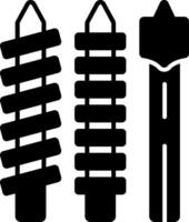 Drill Bit Set Glyph Icon vector
