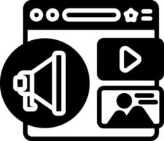 Content Glyph Icon vector