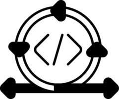 Continuous Integration Glyph Icon vector