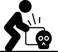 Toxic Exposure Glyph Icon vector