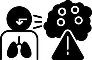Asbestos Exposure Glyph Icon vector