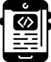 Coding Glyph Icon vector
