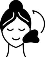 Gua Sha Tool Glyph Icon vector