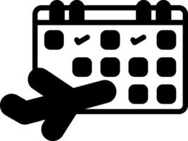 Flight Schedule Glyph Icon vector