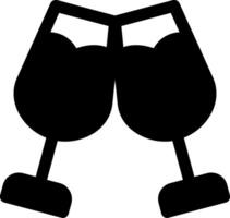 Glass Cheers Glyph Icon vector
