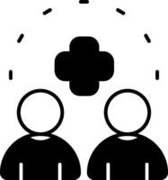 Peer Support Glyph Icon vector