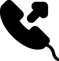 Outgoing Call Glyph Icon vector