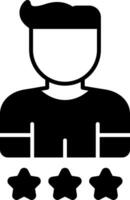 User Rating Glyph Icon vector